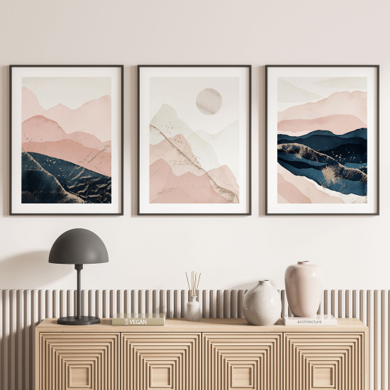 Confezione di 3 poster trittici - Paesaggi Boho