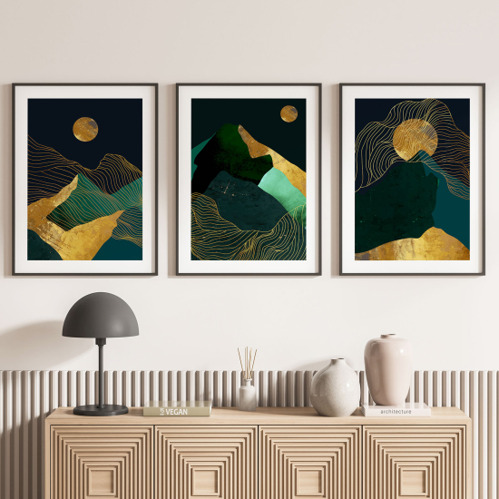 Confezione di 3 poster trittici - Paesaggi montani