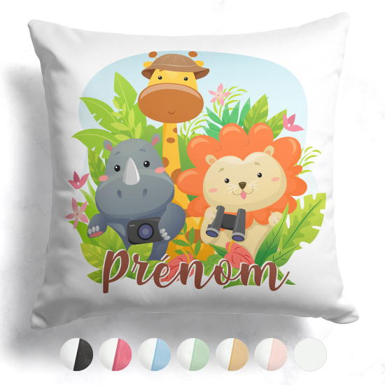 Cuscino bicolore personalizzato - Animali