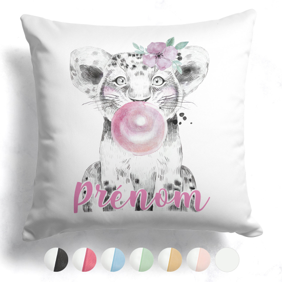 Cuscino bicolore personalizzato - Cucciolo di leone