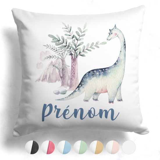 Cuscino bicolore personalizzato - Dinosauro