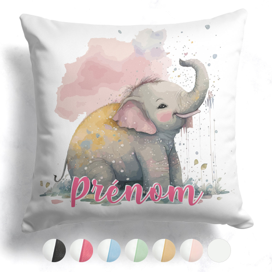 Cuscino bicolore personalizzato - Elefante