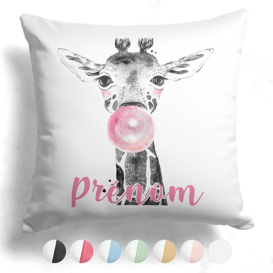 Cuscino bicolore personalizzato - Giraffa
