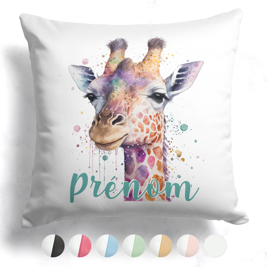 Cuscino bicolore personalizzato - Giraffa
