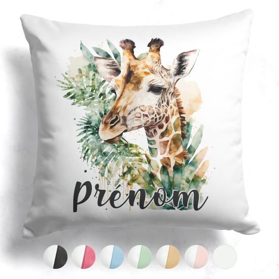 Cuscino bicolore personalizzato - Giraffa