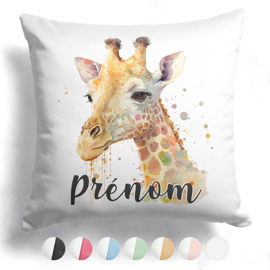 Cuscino bicolore personalizzato - Giraffa