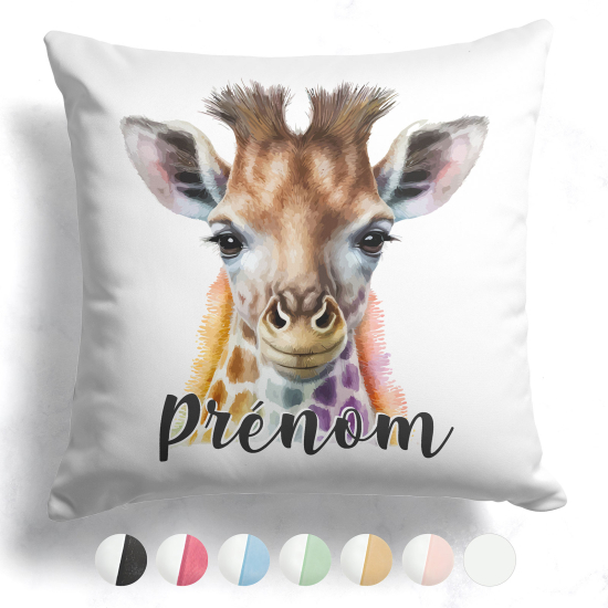 Cuscino bicolore personalizzato - Giraffa