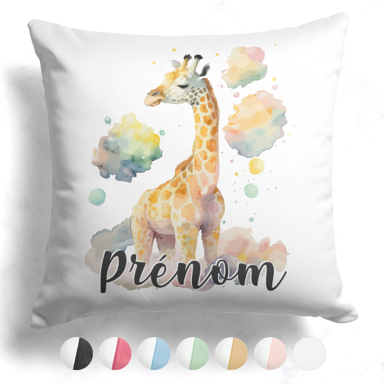 Cuscino bicolore personalizzato - Giraffa