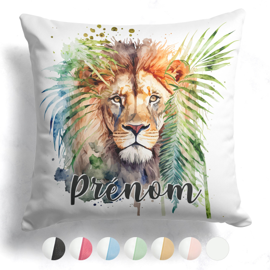 Cuscino bicolore personalizzato - Leone
