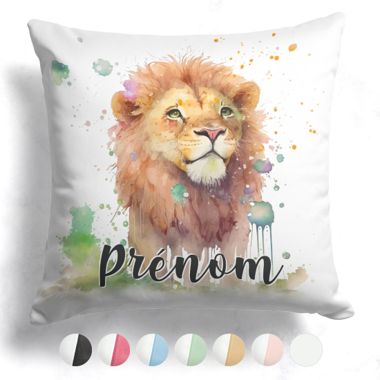 Cuscino bicolore personalizzato - Leone