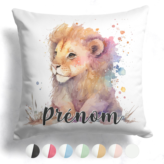 Cuscino bicolore personalizzato - Leone