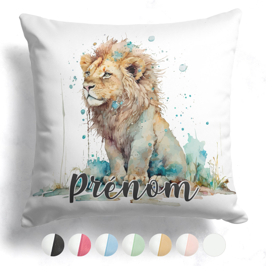 Cuscino bicolore personalizzato - Leone