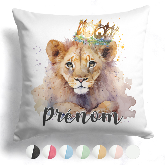 Cuscino bicolore personalizzato - Leone re