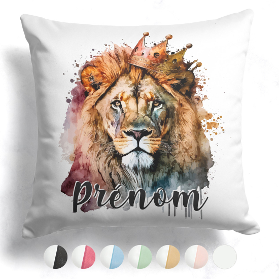 Cuscino bicolore personalizzato - Leone re