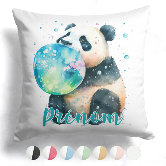 Cuscino bicolore personalizzato - Panda