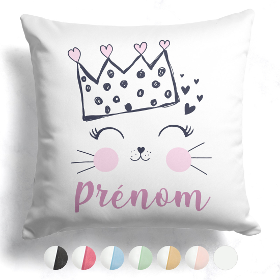 Cuscino bicolore personalizzato - Regina dei gatti