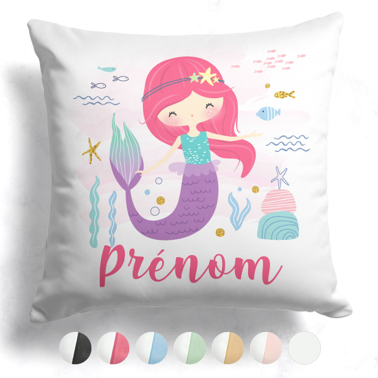 Cuscino bicolore personalizzato - Sirena