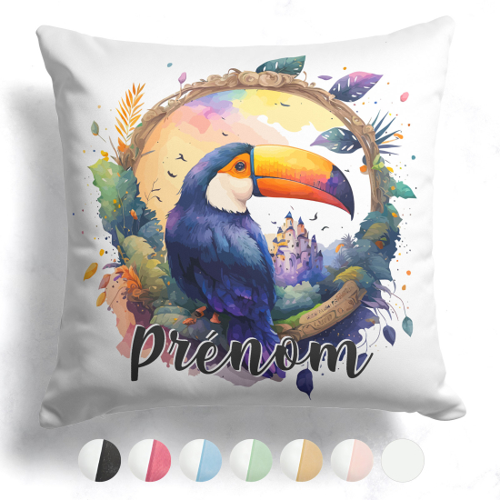 Cuscino bicolore personalizzato - Tucano