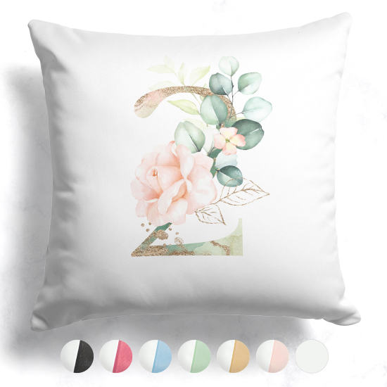 Cuscino monogram bicolore - 2