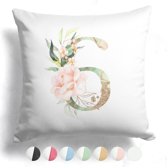 Cuscino monogram bicolore - 6
