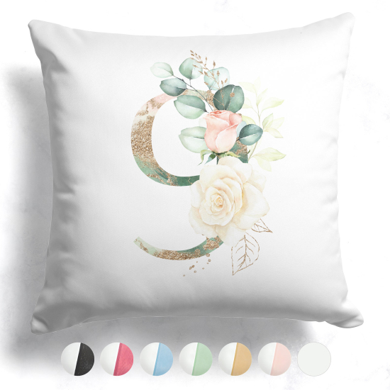 Cuscino monogram bicolore - 9