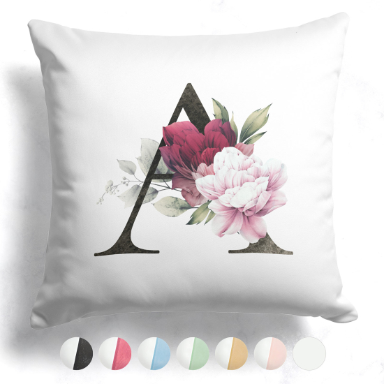 Cuscino monogram bicolore - A