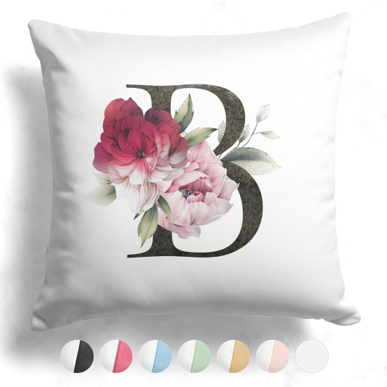 Cuscino monogram bicolore - B