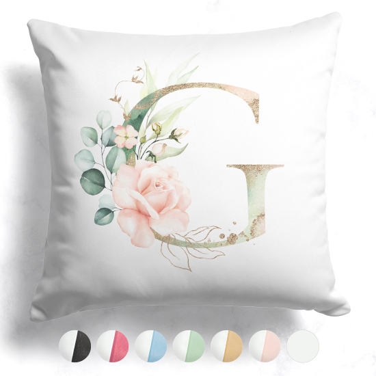 Cuscino monogram bicolore - G