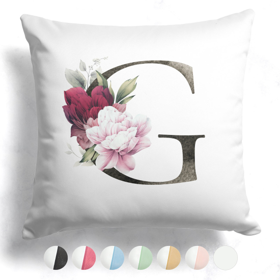 Cuscino monogram bicolore - G