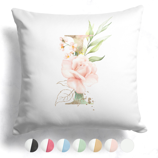 Cuscino monogram bicolore - I