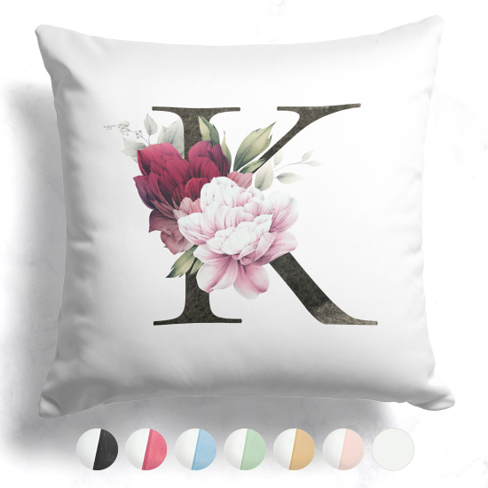 Cuscino monogram bicolore - K