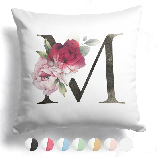 Cuscino monogram bicolore - M