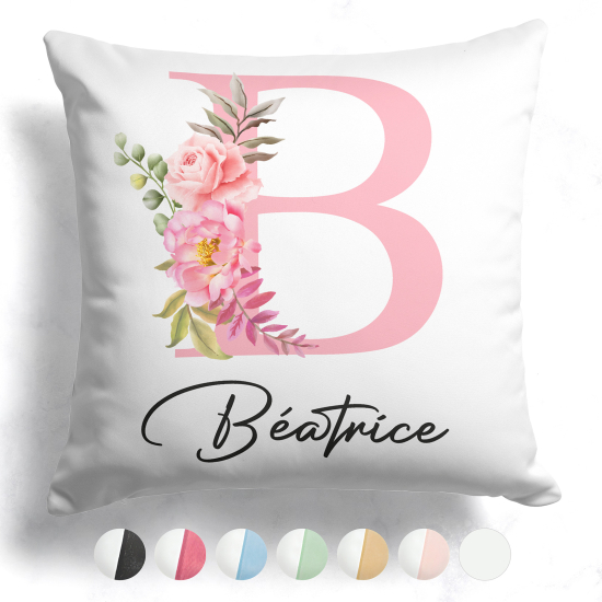 Cuscino monogram bicolore personalizzato - Lettera B