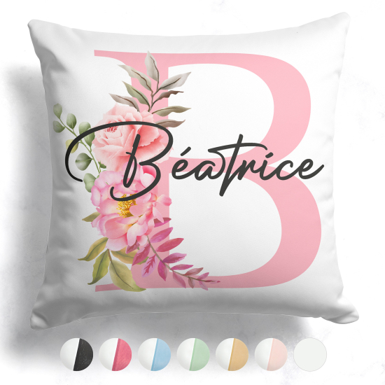 Cuscino monogram bicolore personalizzato - Lettera B