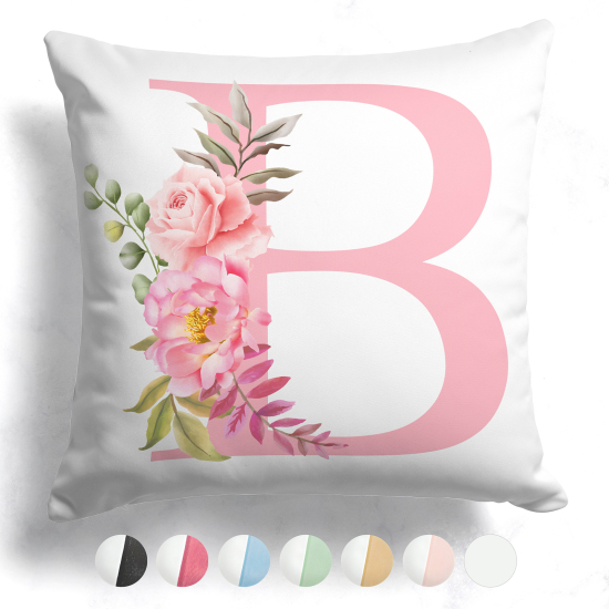 Cuscino monogram bicolore personalizzato - Lettera B