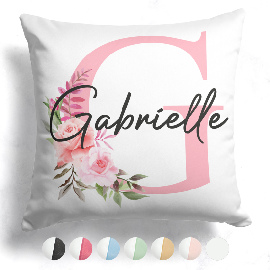 Cuscino monogram bicolore personalizzato - Lettera G