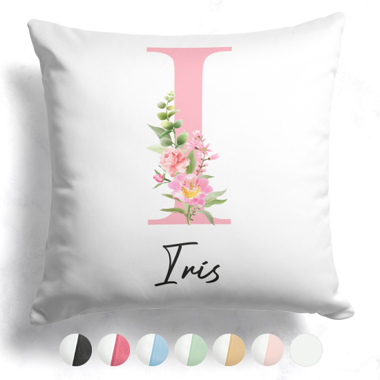 Cuscino monogram bicolore personalizzato - Lettera I