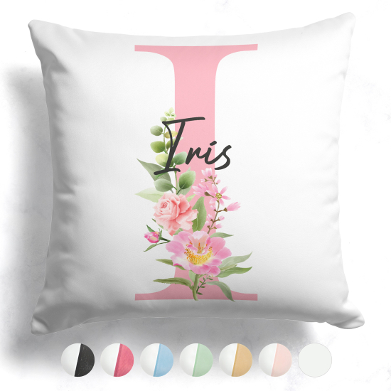 Cuscino monogram bicolore personalizzato - Lettera I