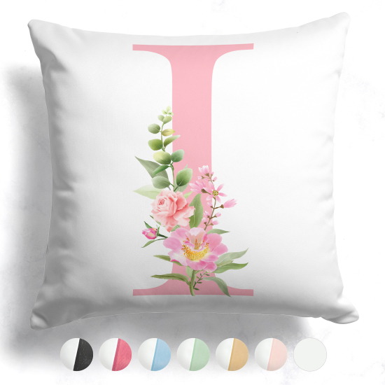 Cuscino monogram bicolore personalizzato - Lettera I