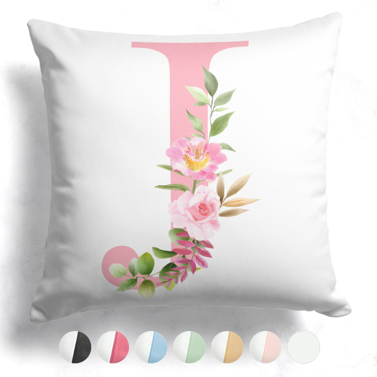 Cuscino monogram bicolore personalizzato - Lettera J