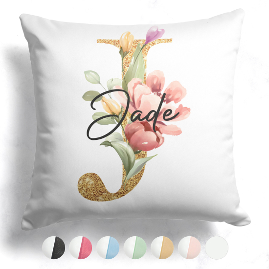 Cuscino monogram bicolore personalizzato - Lettera J