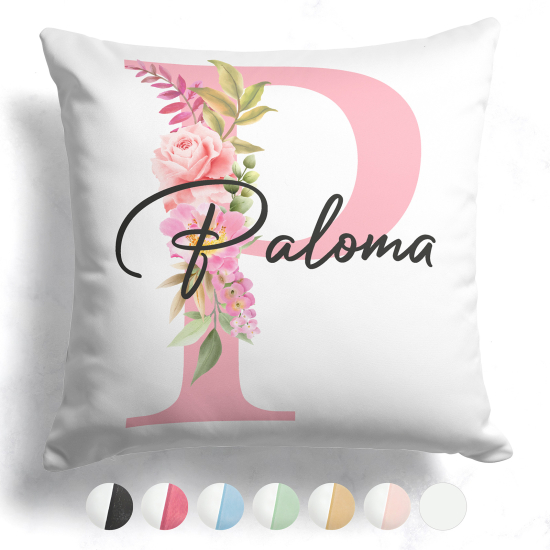 Cuscino monogram bicolore personalizzato - Lettera P