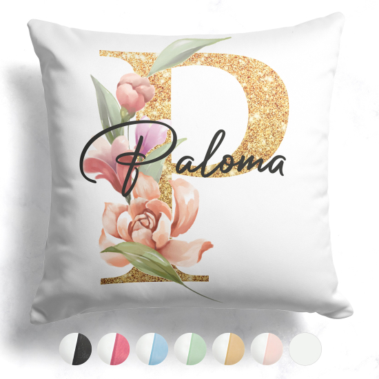 Cuscino monogram bicolore personalizzato - Lettera P