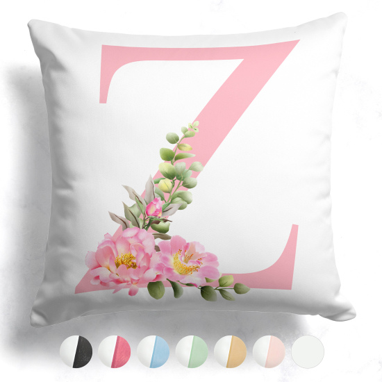 Cuscino monogram bicolore personalizzato - Lettera Z
