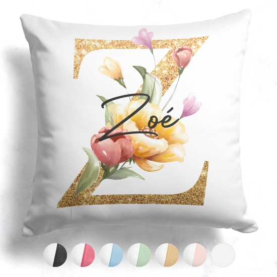 Cuscino monogram bicolore personalizzato - Lettera Z