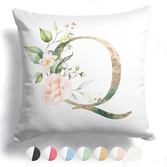 Cuscino monogram bicolore - Q