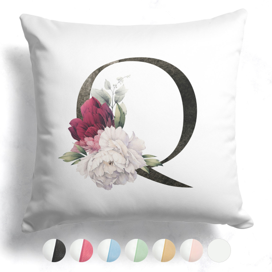 Cuscino monogram bicolore - Q