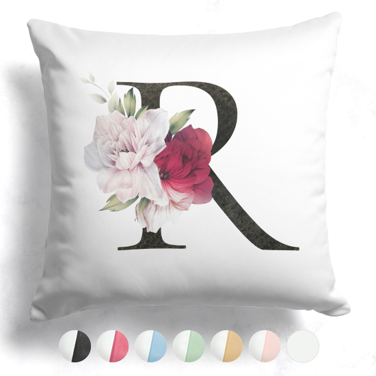Cuscino monogram bicolore - R