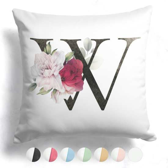 Cuscino monogram bicolore - W
