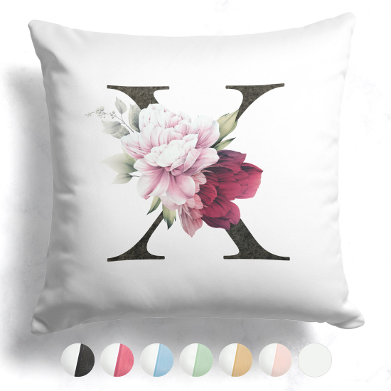 Cuscino monogram bicolore - X